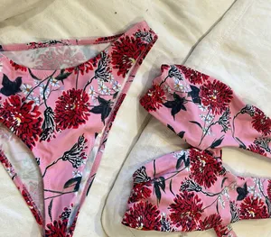 NWT Cupshe‎ Pink Floral Bikini Set👙 thumbnail 1