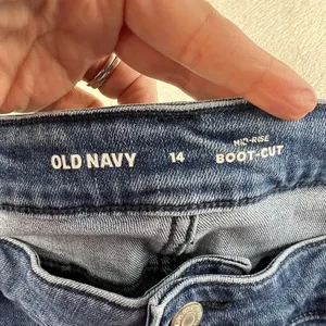 Old Navy‎ Sz 14 Jeans Wow Mid Rise Boot Cut Stretch Women's Boho Blue Denim thumbnail 7