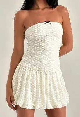 White Mini Dress Size M thumbnail 1