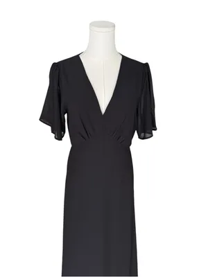 Baltic Born - NWT Esti Black Chiffon Maxi Wedding Dress Sz M thumbnail 4