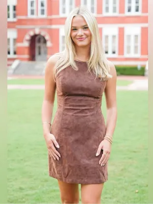 Free People Atlas Faux Suede Mini Dress L thumbnail 6