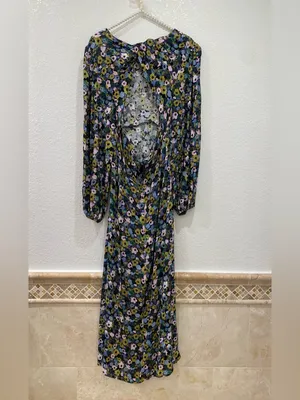 Nobody's Child Katie open back midi dress in ditsy floral size 8 thumbnail 8