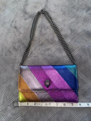 Kurt Geiger Rainbow Stripe Chain Shoulder Crossbody Bag thumbnail 1