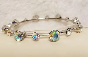 Natasha Silver Rhinestone Bracelet Silver thumbnail 1
