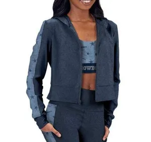 National Football League Certo Women's Dallas Cowboys Crop /Navy Full-Zip Hoodie Sz M. thumbnail 1
