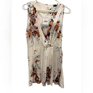 NWT Free People Back to Basics Floral Wrap Tunic/Dress thumbnail 8