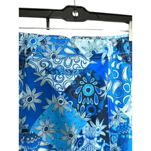 Rip Skirt‎ Hawaii Wrap Skirt Women Size XL Blue Beach Swim Cover Up Tropical thumbnail 2