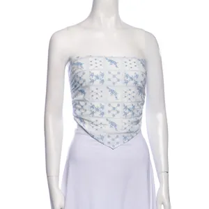 Reformation Dillon Blue and White Top Size XS/0 (Runs Large) - Like New thumbnail 10
