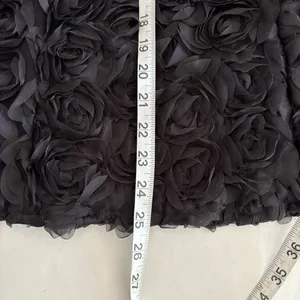 White Fox Pretty Women Mini dress floral tulle Black Strapless size M black thumbnail 15