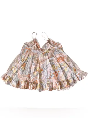 Victoria’s Secret Cotton and Lace Babydoll Cami L Floral Multicolor thumbnail 6