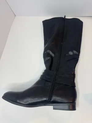 Style & Co Black Vegan Leather Tall Boots Womens Size 9.5_aM thumbnail 4