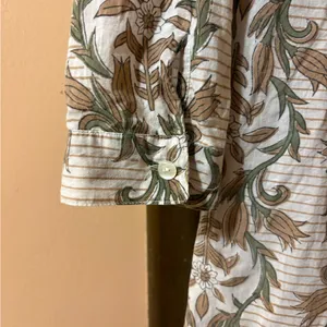 Julia Amory Striped Floral Maxi Shirt Dress thumbnail 7