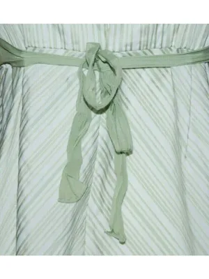 Motherhood Maternity Green & White Striped Sleeveless Empire Waist Dress Size L thumbnail 6