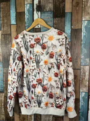 Floral Print Knit Crewneck Sweater thumbnail 8