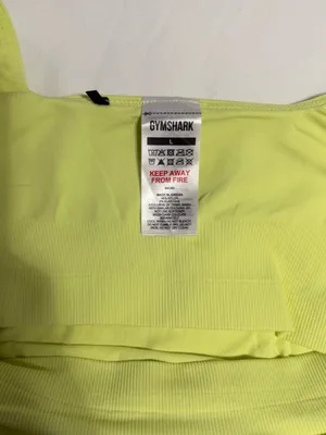 Gymshark Seamless Set Square-Neck Tank & Seamless Shorts in Yellow thumbnail 6