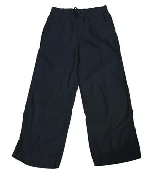Gap Women’s Size S Linen Blend Pull On Wide Leg Pants Black thumbnail 1