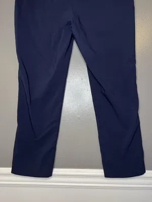 Mario Serrani Dress Pants Womens 12 Blue Ponte Stretch Flat Front Work Office thumbnail 7