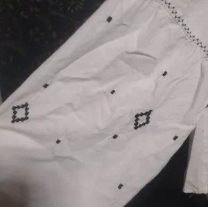 World Market Embroidered White Bohemian Top thumbnail 2