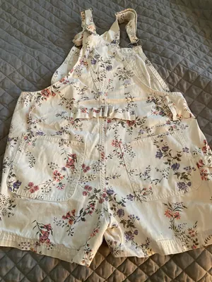 No Boundaries Floral Short Overalls thumbnail 2
