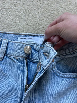 Garage Straight Leg Jeans Denim Distressed thumbnail 2