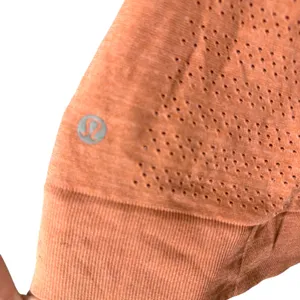 Lululemon Breeze By Long Sleeve Pink Mesh Shirt Size 8 thumbnail 6