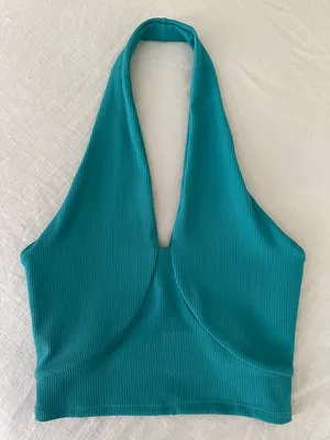 Halter Tank Crop Top Blue Size M thumbnail 3