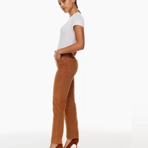 ARITZIA The Denim Forum Straight Corduroy High Waisted Tan Pants thumbnail 5