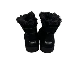 Koolaburra by UGG Victoria Short Black Suede Fur Trim Boots Womens 10 thumbnail 3