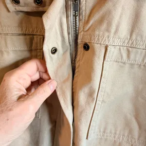 Vintage America XL Light Khaki Heavy Canvas Barn Utility Field Jacket Zip Snap thumbnail 10
