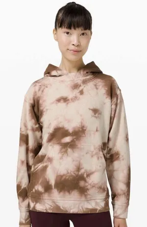 Lululemon All Yours Hoodie Fleece Sweatshirt Tie Dye Earth Dye Clay Size 8 thumbnail 1