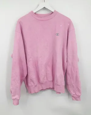 Vintage Y2K Champion Pastel Pink Pullover Sweatshirt thumbnail 1