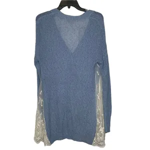Altar'd State Cardigan Sweater Size Small Blue With White‎ Floral Lace Sides thumbnail 9