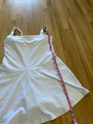 Abercrombie & Fitch YPB White sculptLUX Athletic Minidress Sz L thumbnail 4