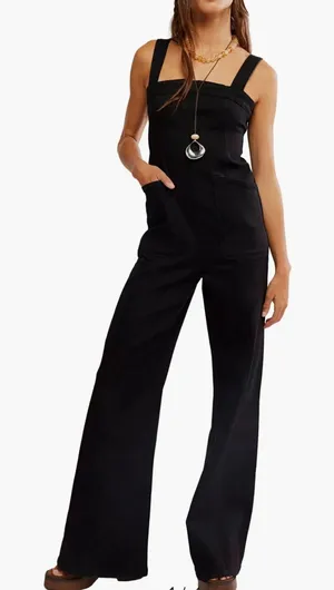NWOT Free People Suns Out Bootcut Jumpsuit Sz XL thumbnail 1