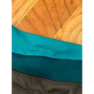 PATAGONIA pliant knickers grey gray‎ teal small crop athletic thumbnail 3