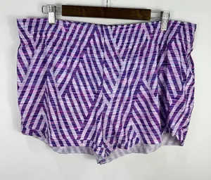 GapFit gSprint Running Shorts Womens XL Purple Geometric‎ Gym Outdoors Active thumbnail 1