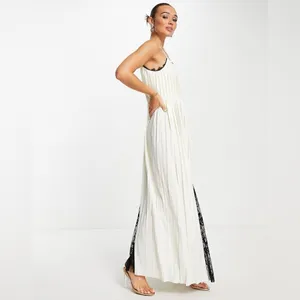 ASOS Cami Pleated Maxi Dress with Lace Trim Size 4 thumbnail 5