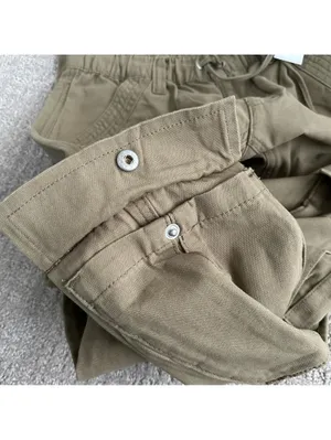 Pacsun Cotton Drawstring Waist Baggy Cargo Pants NWT Aloe Olive Green Small thumbnail 5