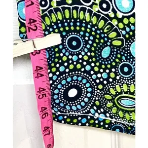 Wayan Natural Wear Sarong Cover Up Lime Green Blue Mandala Fringe Scarf Festival thumbnail 9