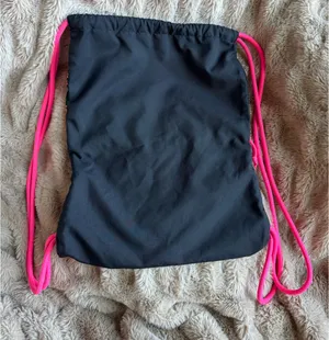 Nike Drawstring Bag Black, Pink, and Orange  thumbnail 5