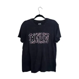 Maurices AC/DC Black Animal Print Graphic Tee Rhinestone Oversized thumbnail 2