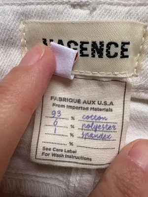 L’AGENCE Ruth High Rise Straight Jeans 26 Vintage White Raw Hem thumbnail 4