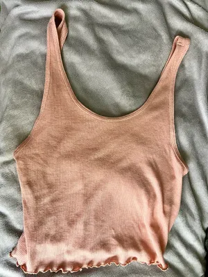 aerie Ribbed Scoop Tank Top - Dusty Rose thumbnail 1