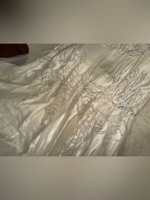 VTG Sue Wong Nocturne Silk Beaded Mermaid Wedding Dress Ivory Gown Sequin formal thumbnail 12