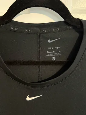 Nike Black Cropped Dri-Fit Top thumbnail 3