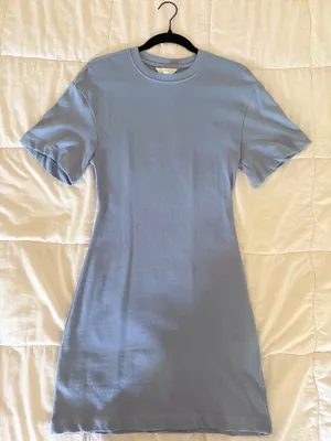 H&M Blue T-Shirt Dress thumbnail 1