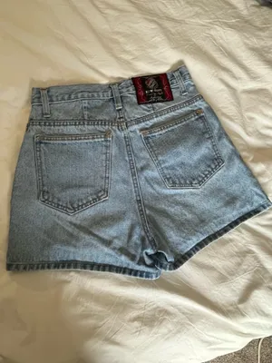 New sport vintage embroidered denim shorts thumbnail 5