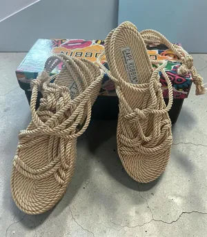 Cape Robbin Natural Rope Wrap Sandals thumbnail 1