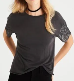 American Eagle Sequin Sleeve Top thumbnail 5
