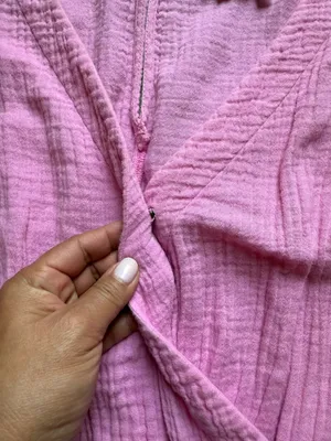 Anthropologie Celia Gauzy Cotton Pink Romper Size S Bohemian Beach Coastal thumbnail 6